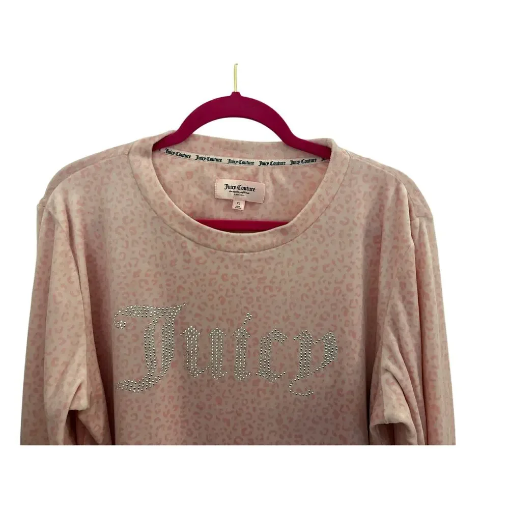 Juicy Couture Sleepwear Top Jr. Size X L Super Soft Plus with Rhinestone Logo